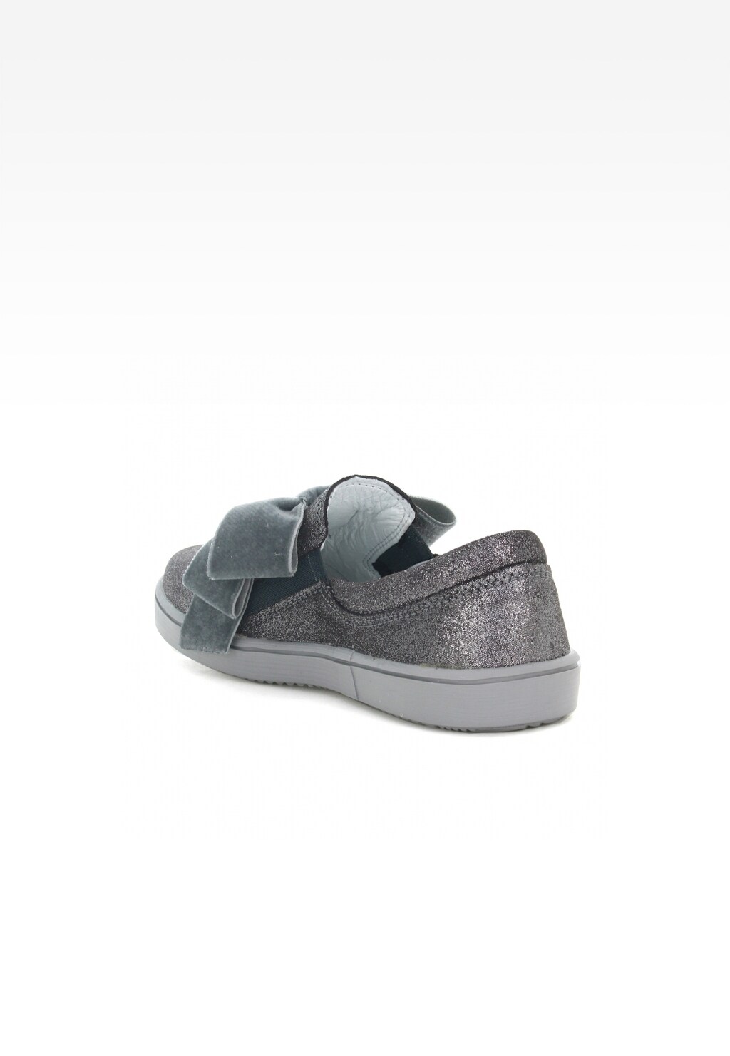Półbuty BARTEK W-45384/SZ/11M, dla dziewcząt, szaro-srebrny Widok 5