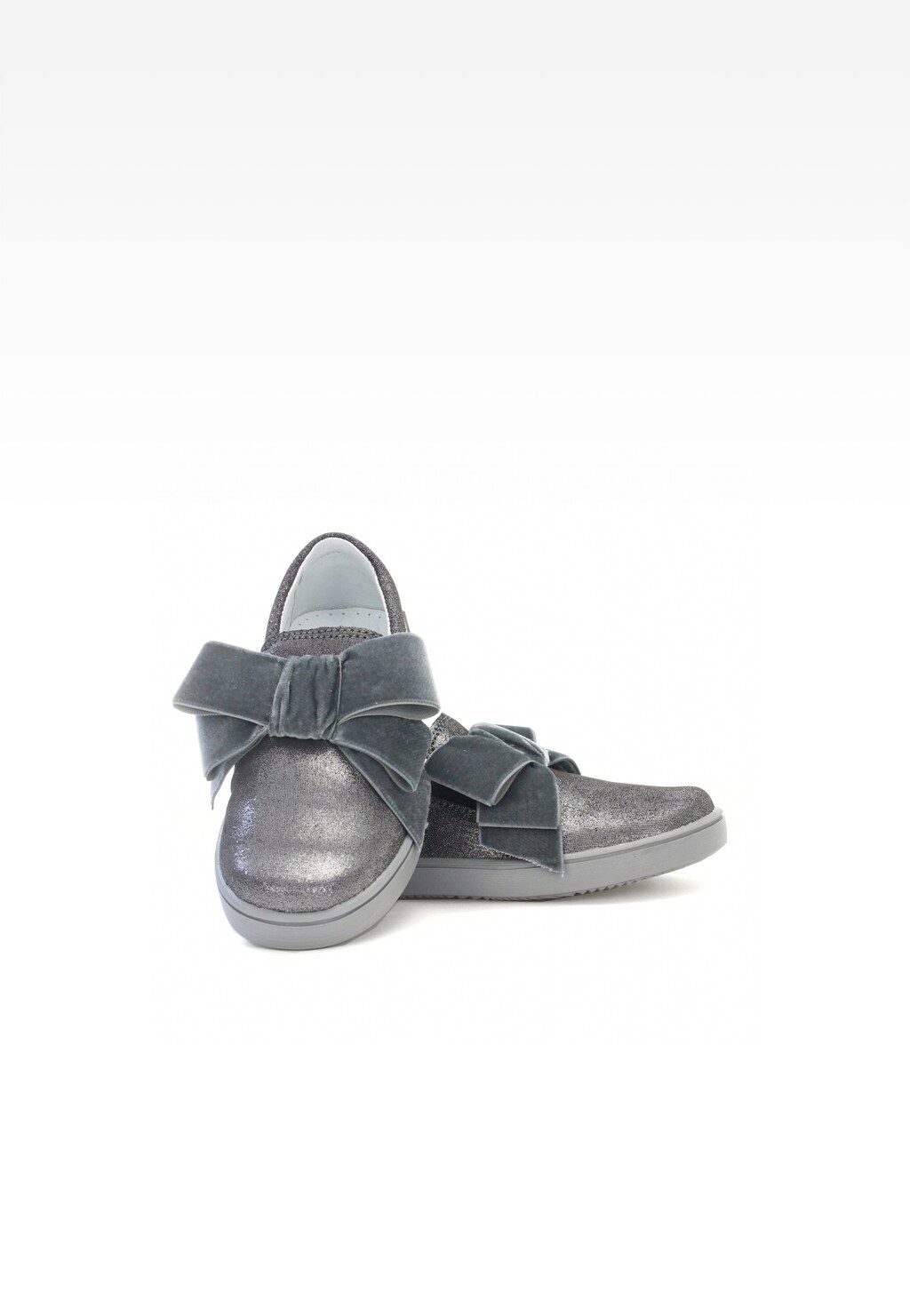 Półbuty BARTEK W-45384/SZ/11M, dla dziewcząt, szaro-srebrny Widok 9