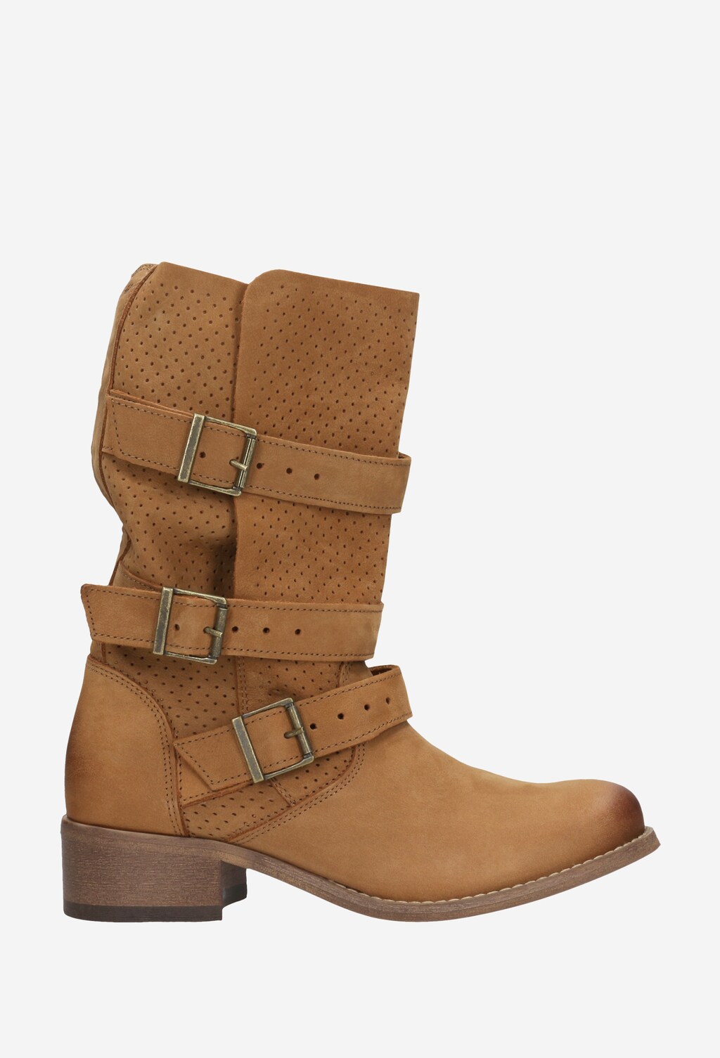 Hnedé nízke čižmy pre každú správnu kovbojku 55013-23 Widok 1