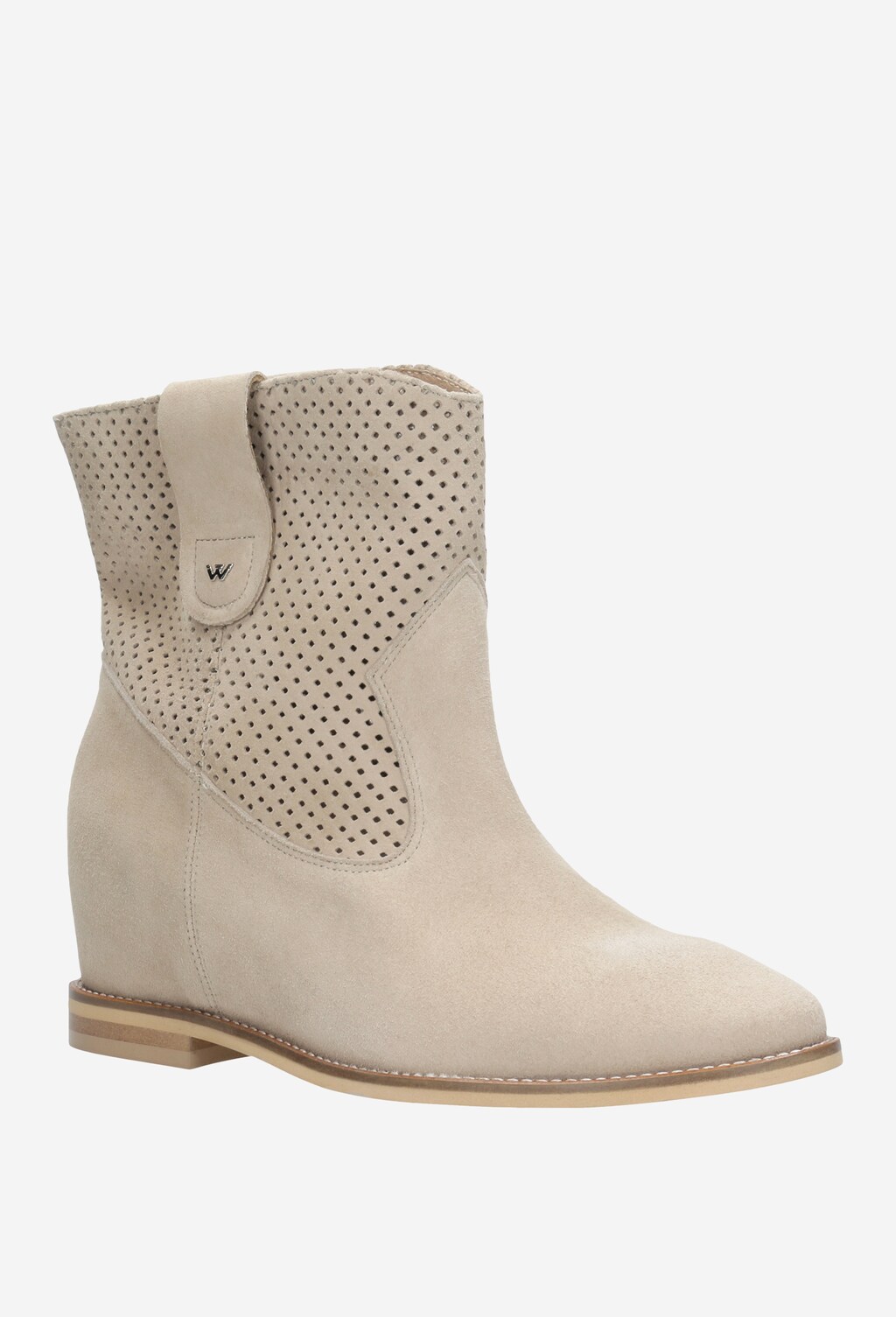 Beżowe botki damskie 55014-64 Widok 2