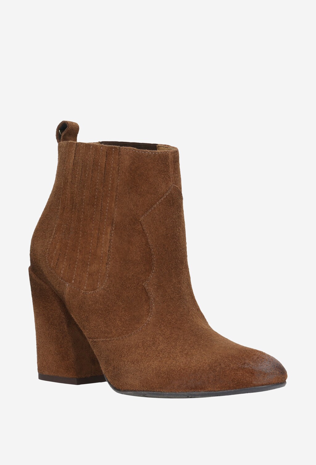 Brązowe botki damskie 55009-62 Widok 3