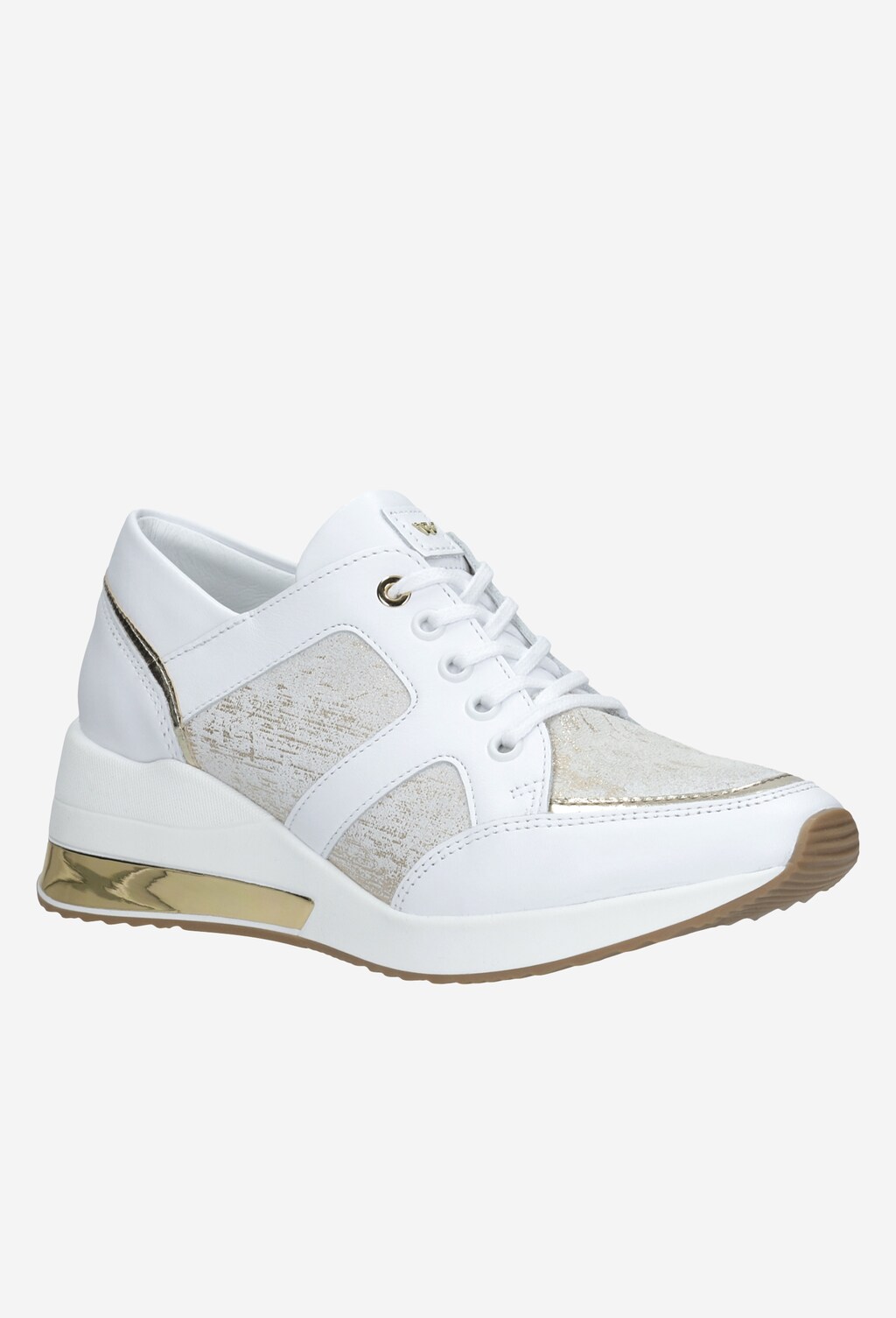 Moderní sneakers dámské vyrobené z pravé přírodní kůže 46028-59 Widok 3