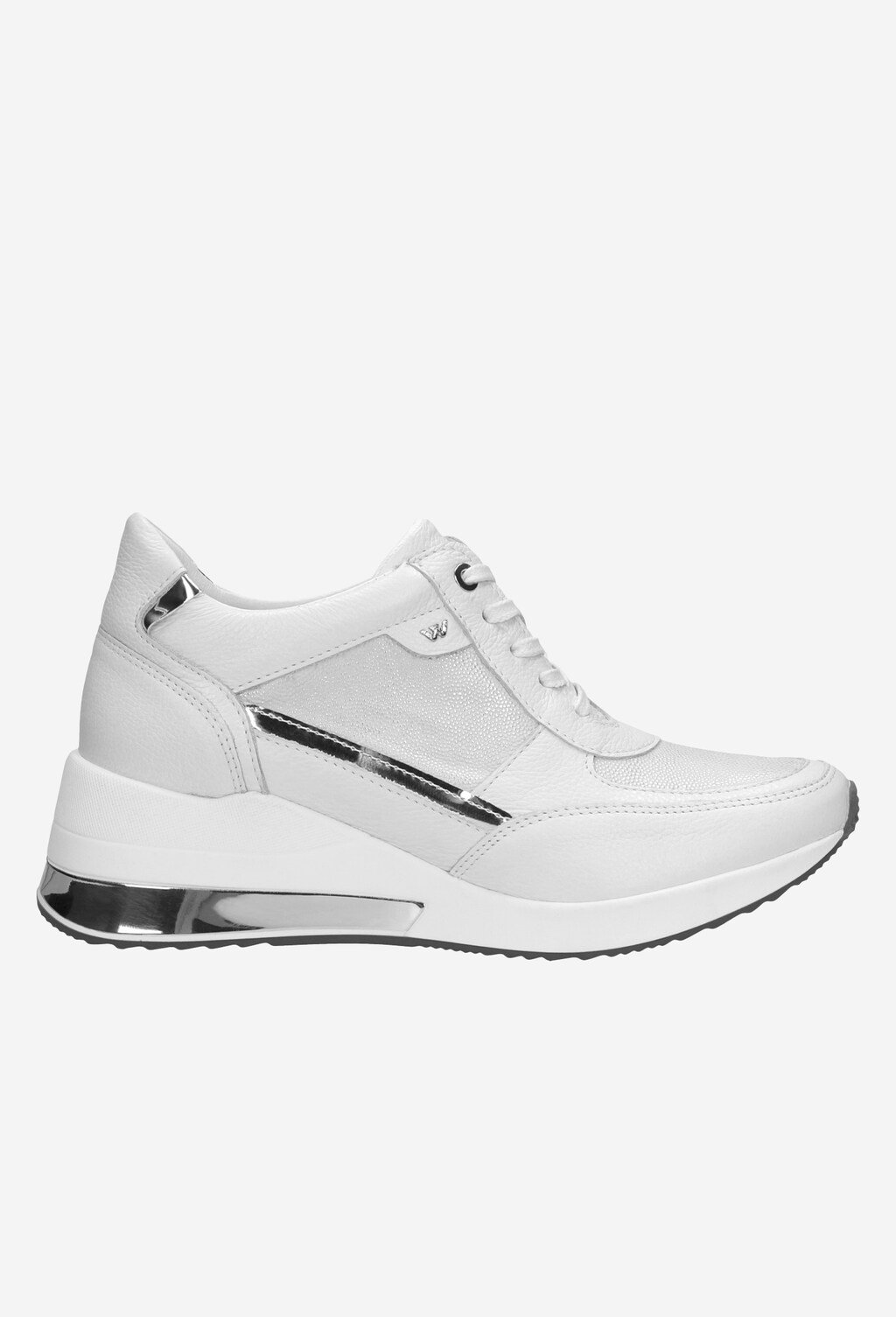 Biela dámska športová obuv so striebornými prvkami 46030-89 Widok 1