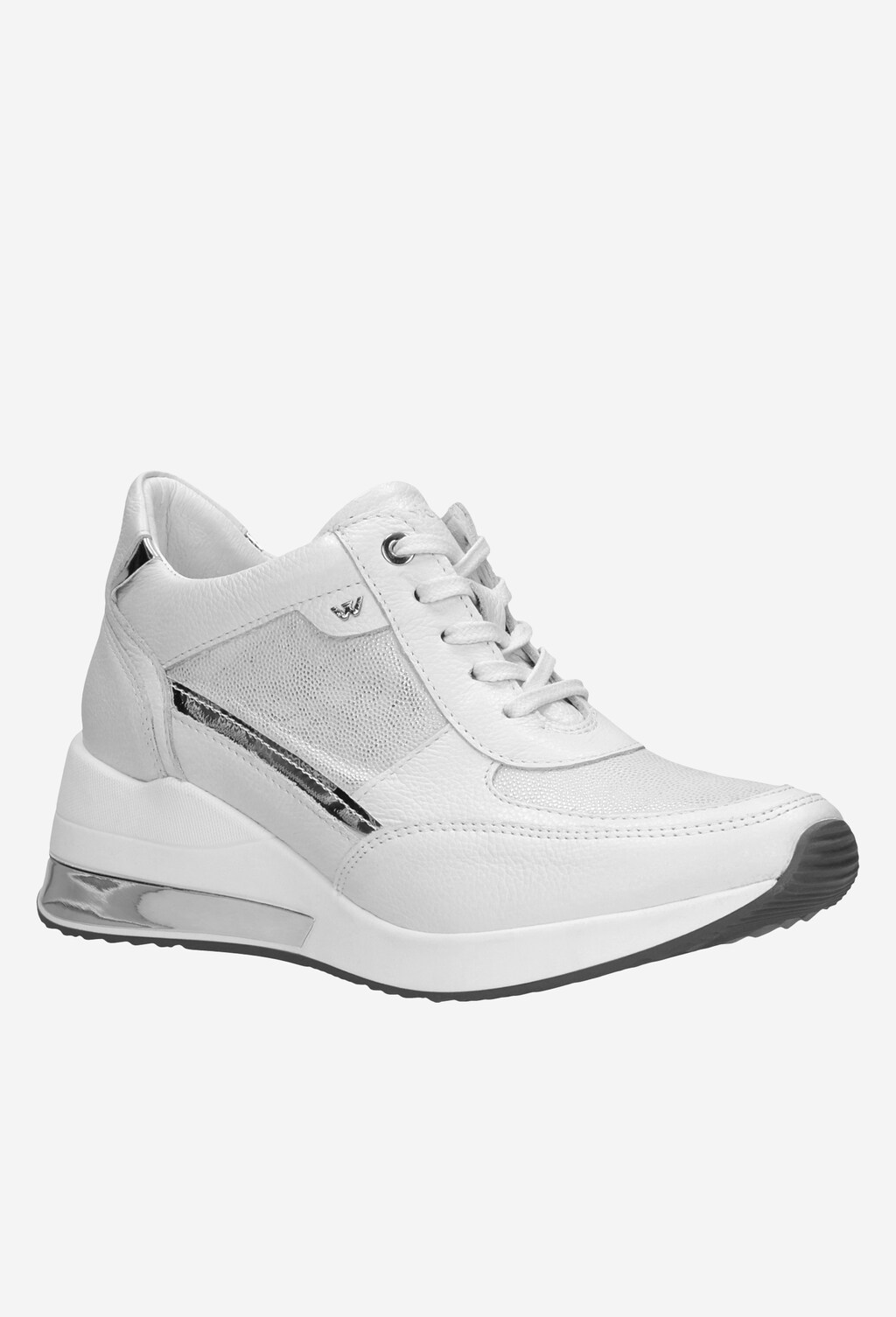 Biela dámska športová obuv so striebornými prvkami 46030-89 Widok 2