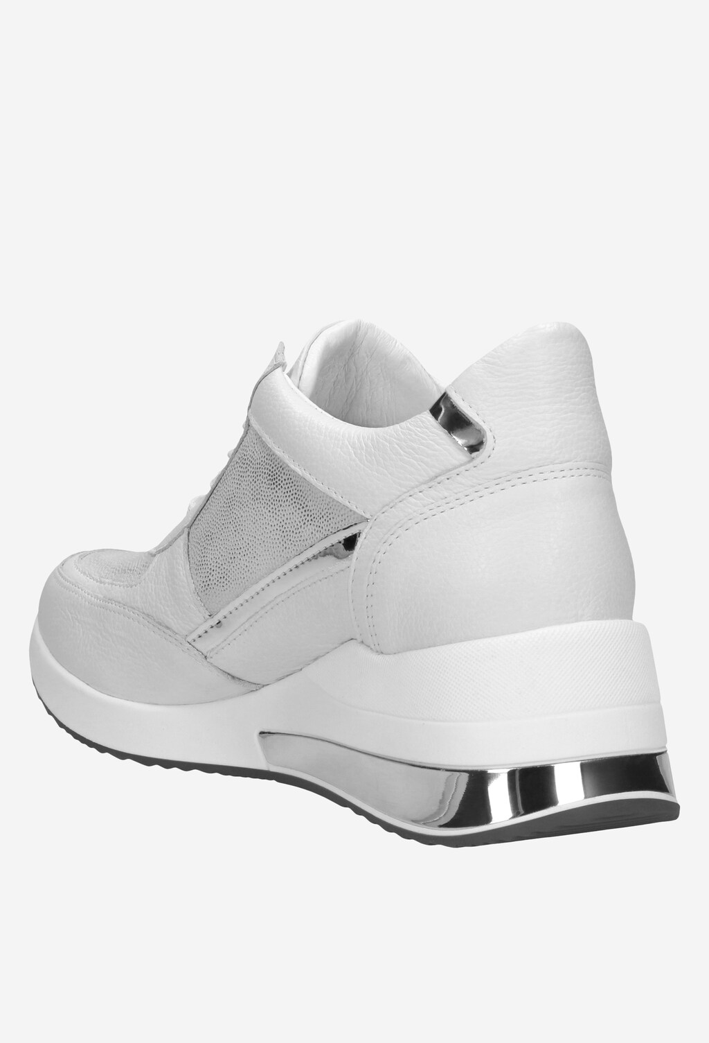 Biela dámska športová obuv so striebornými prvkami 46030-89 Widok 3