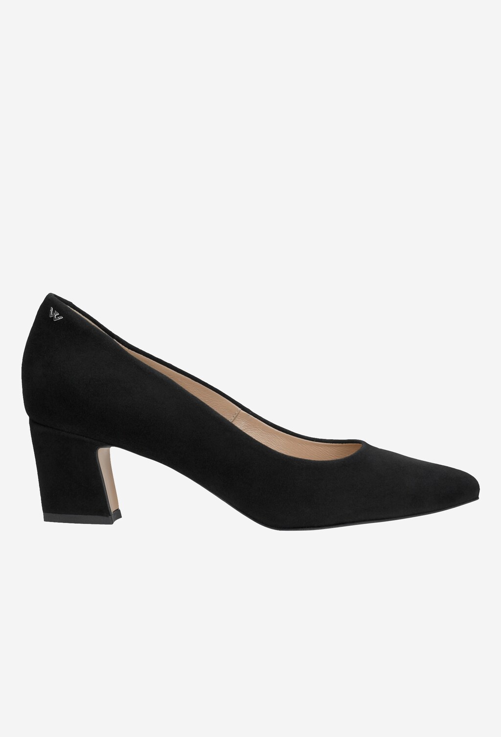 Uhladený vzhľad iba v čiernych semišových lodičkách 35010-61 Widok 1