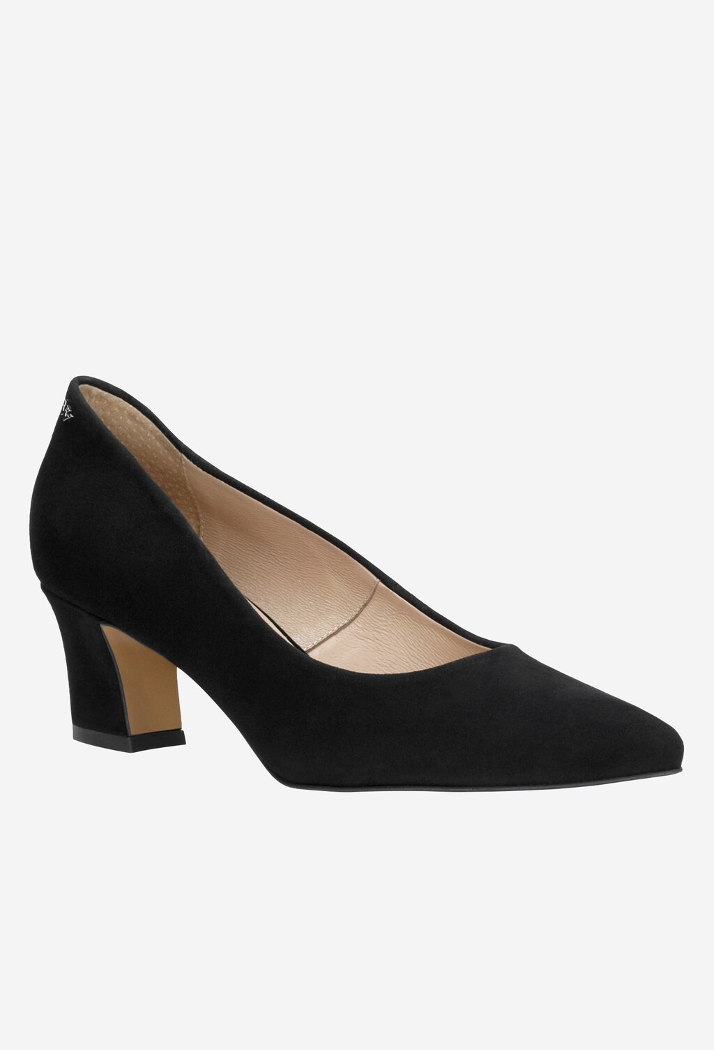 Uhladený vzhľad iba v čiernych semišových lodičkách 35010-61 Widok 2