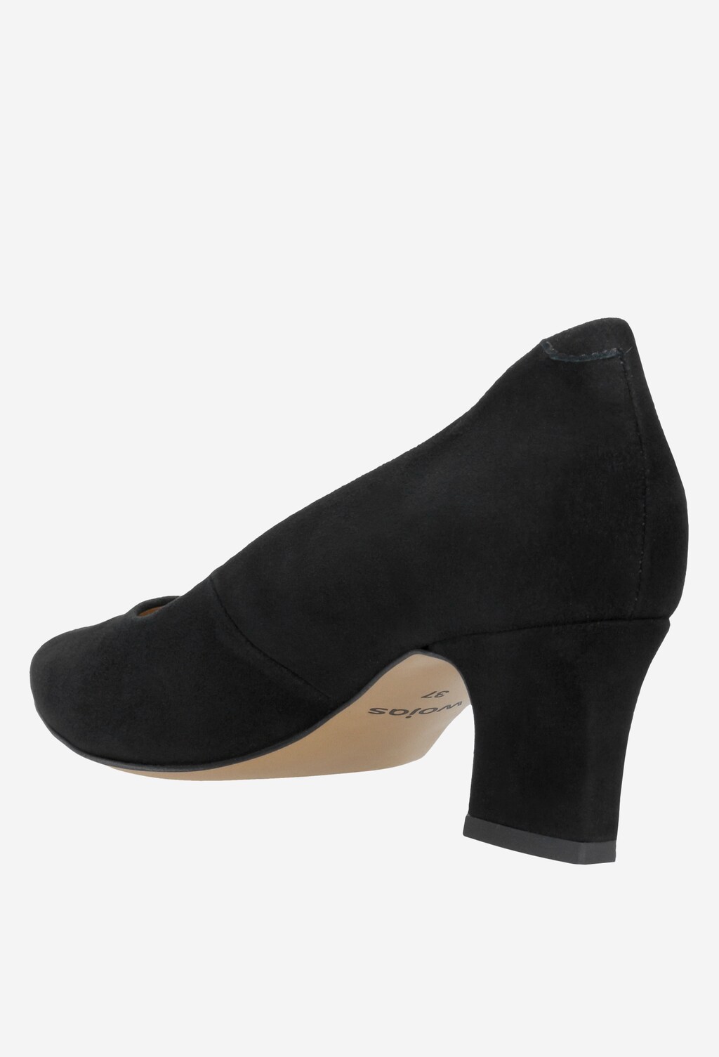 Uhladený vzhľad iba v čiernych semišových lodičkách 35010-61 Widok 3