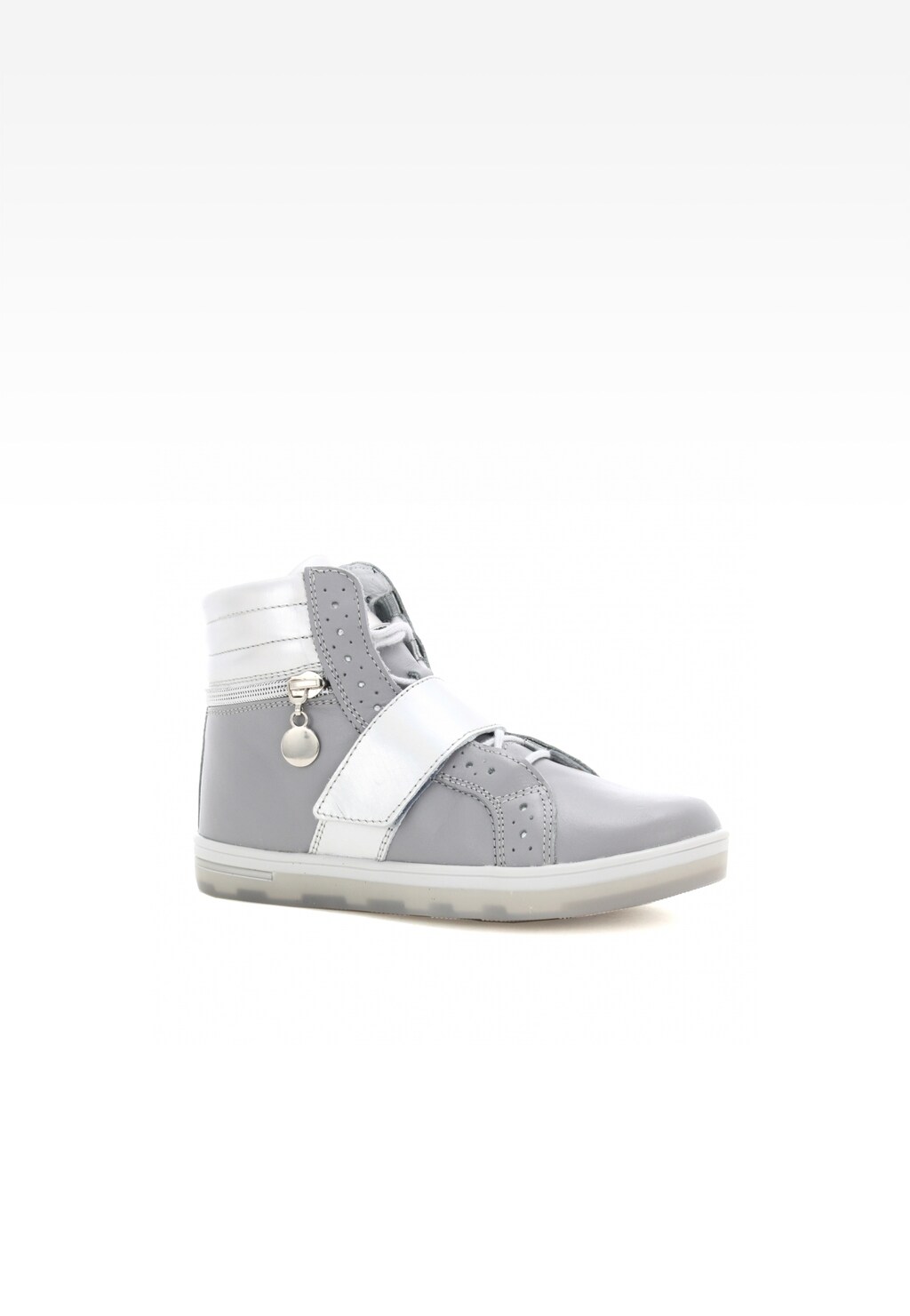 Botki BARTEK W-27376/SZ/0A7, dla dziewcząt, szaro-srebrny Widok 1
