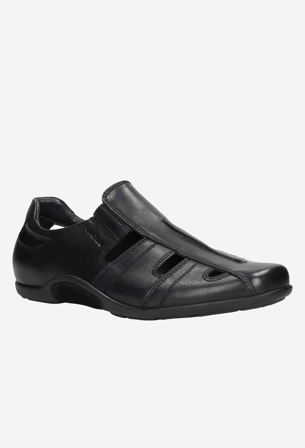 Czarne wygodne półbuty męskie 9063-51 Widok 2