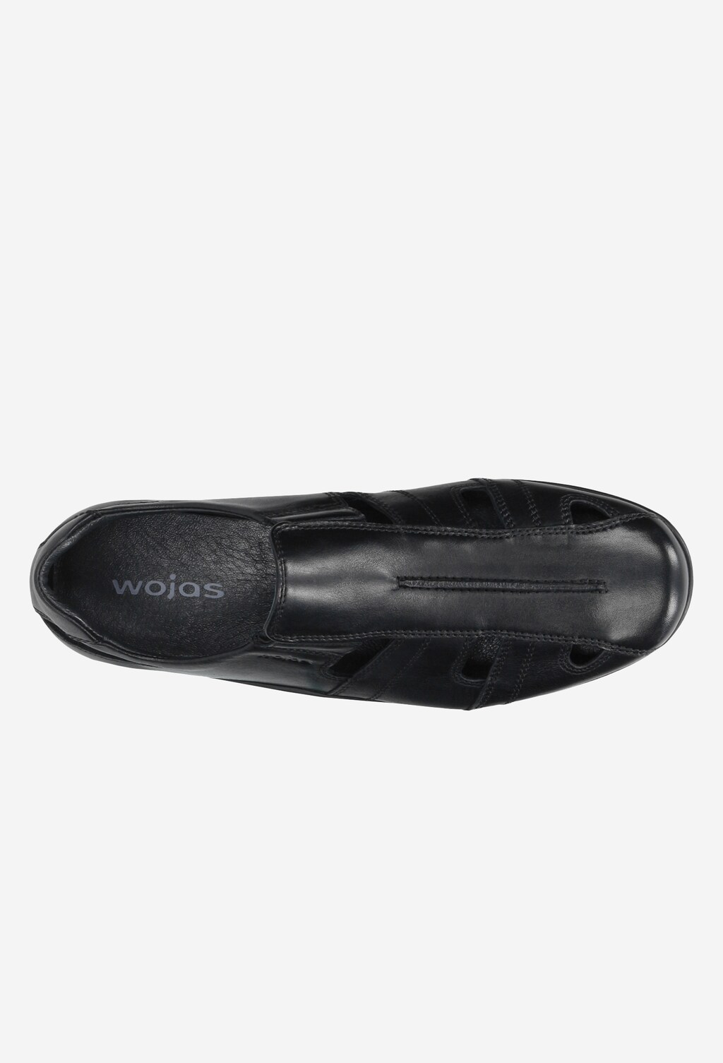 Czarne wygodne półbuty męskie 9063-51 Widok 4