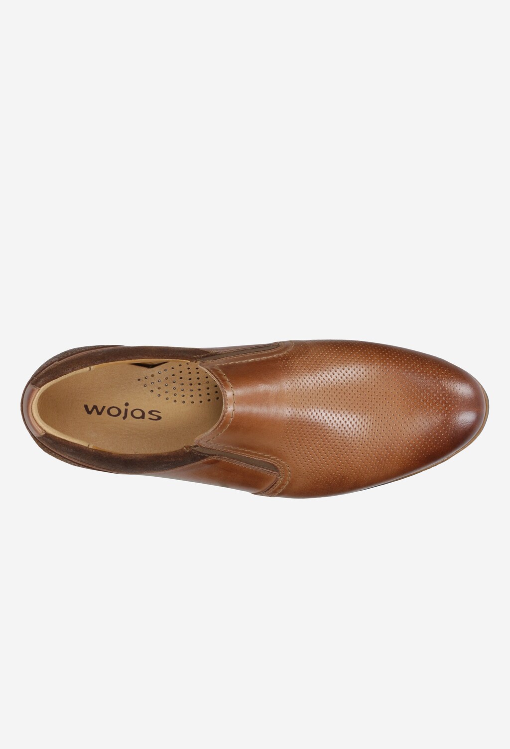 Pánske poltopánky na bežný deň z hnedej prírodnej kože 10011-73 Widok 4