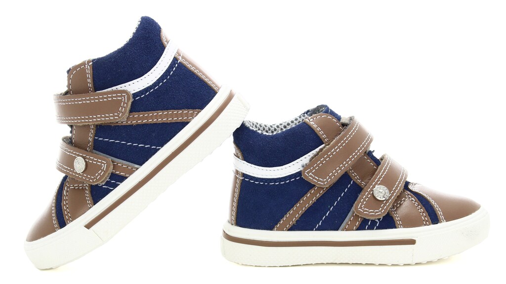 Trzewiki BARTEK W-11812-3/271, dla chłopców, niebiesko-brązowy Widok 7