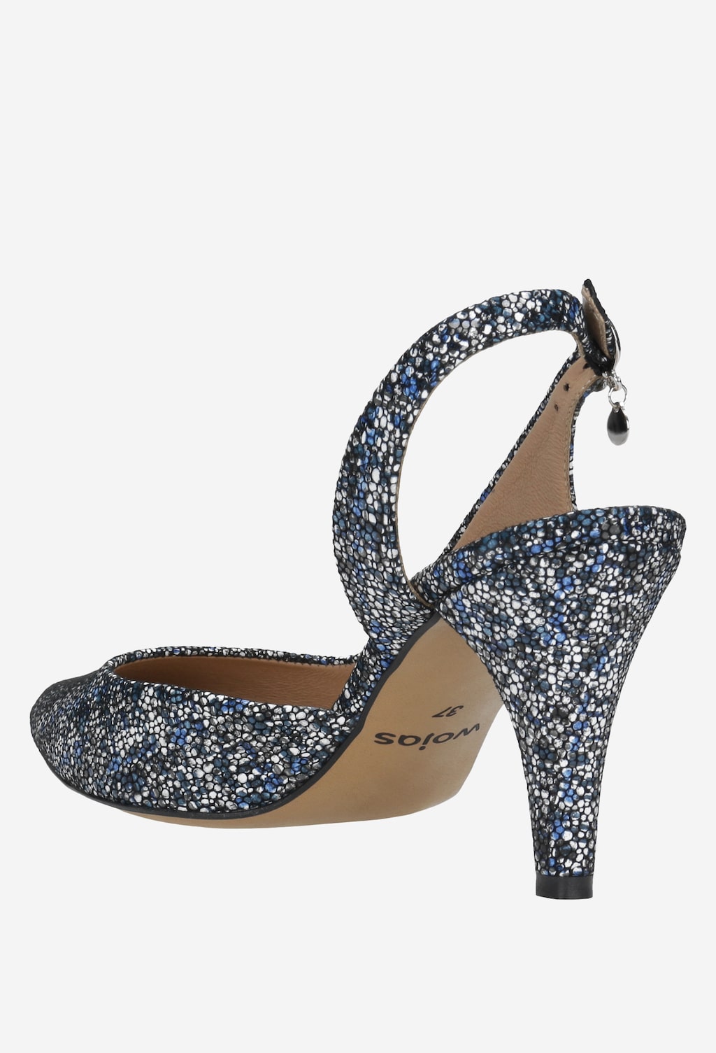 Elegantné kožené dámske lodičky v multicolor farbe 35032-66 Widok 3