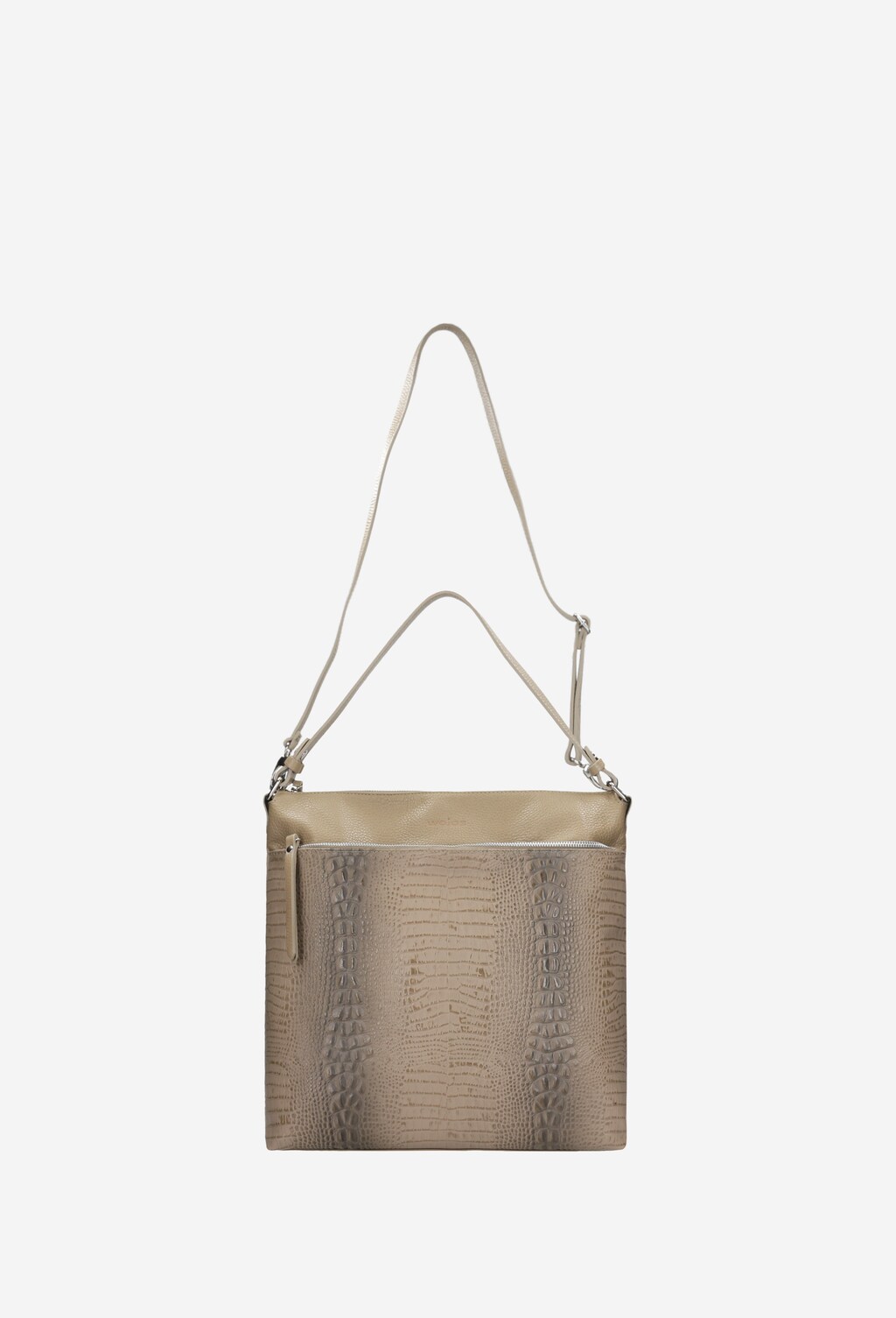 Beżowa torebka z krokodylim motywem 80028-54 Widok 5