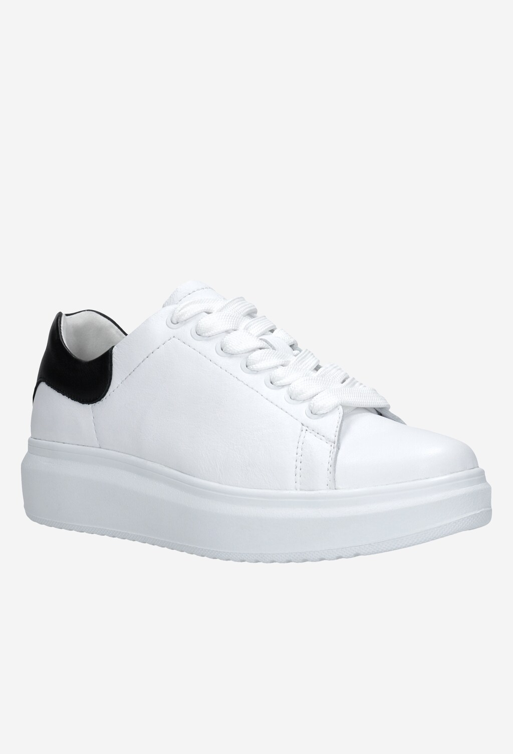 Białe trampki z kontrastową wstawką 46020-59 Widok 3