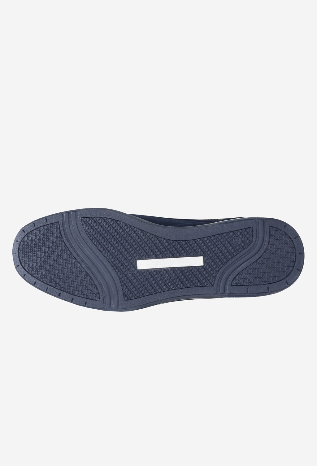 Wygodne granatowe półbuty z brązową wstawką 10027-76 Widok 6