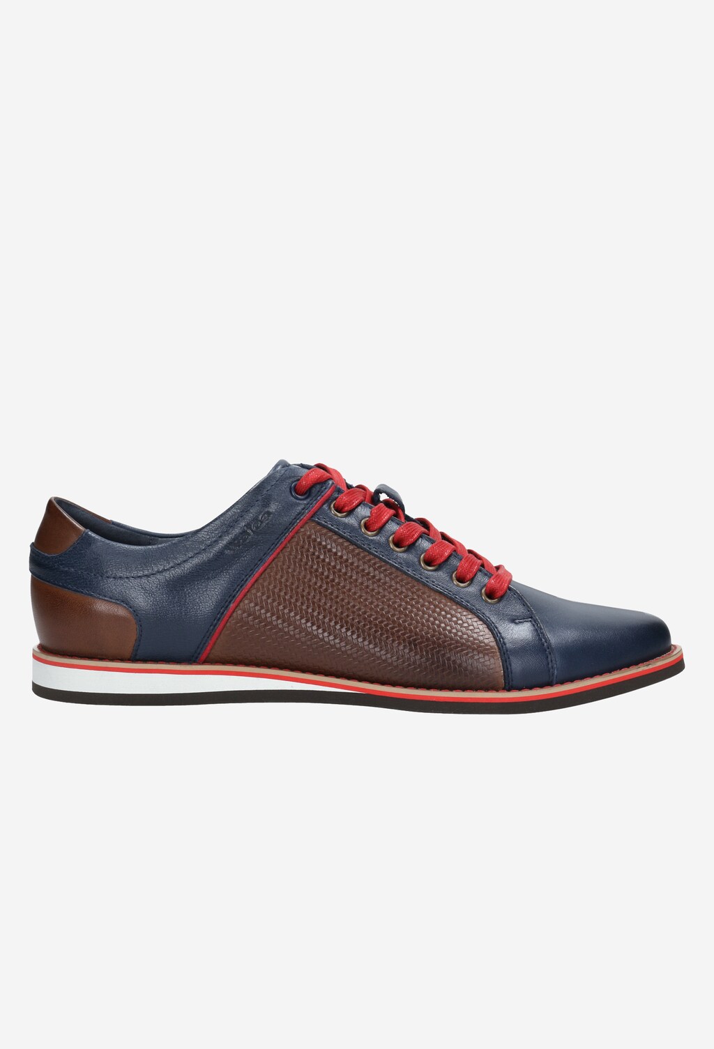 Granatowo-brązowe półbuty męskie 10029-56 Widok 2