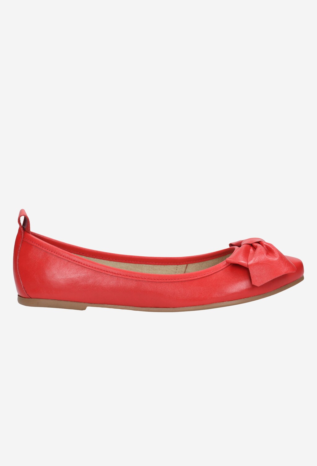 Czerwone baleriny z kokardką 44007-55 Widok 1