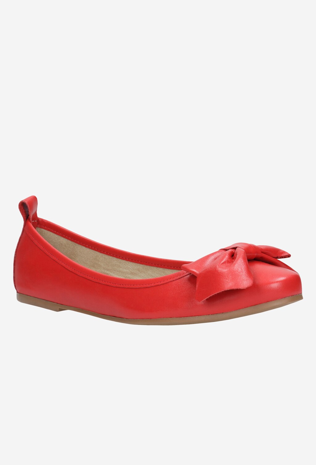 Czerwone baleriny z kokardką 44007-55 Widok 2