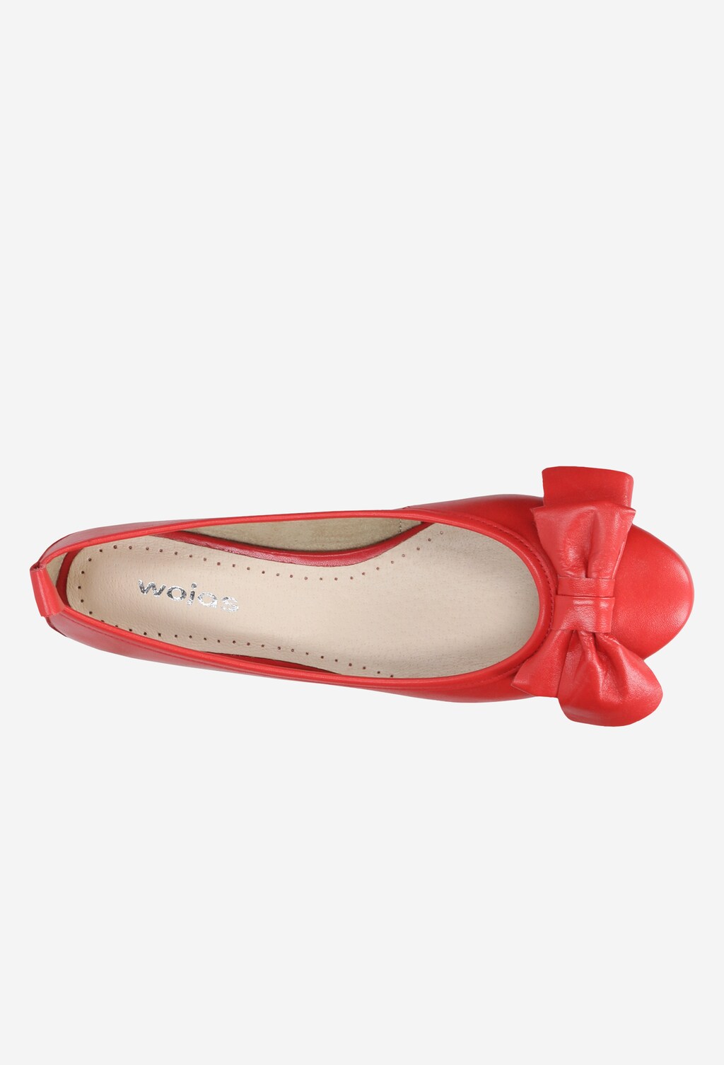 Czerwone baleriny z kokardką 44007-55 Widok 4