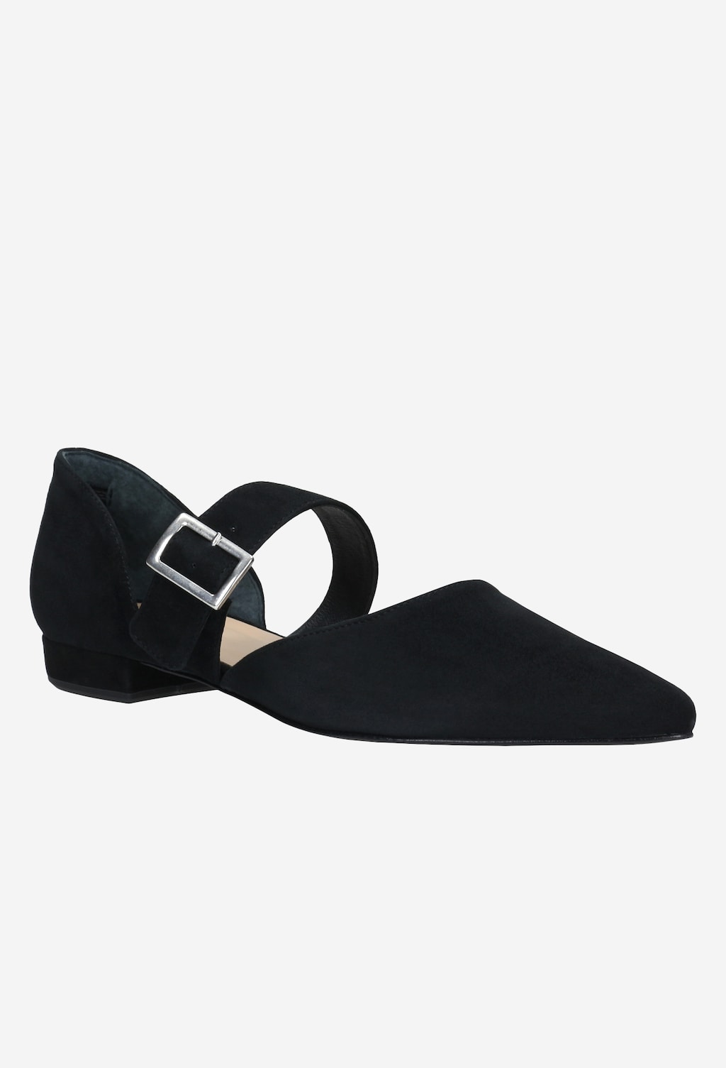 Czarne baleriny z ozdobnym zapięciem 44011-61 Widok 2