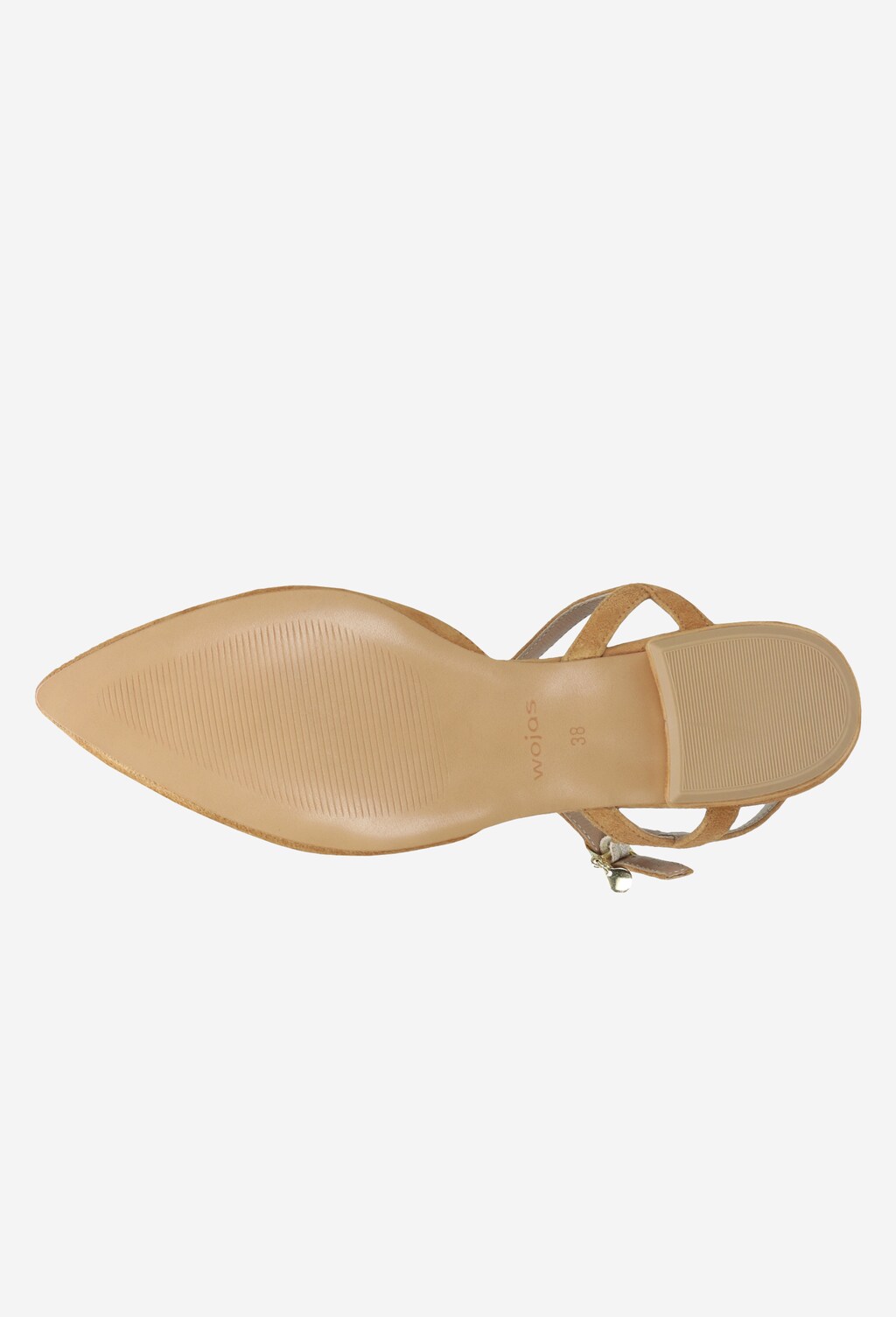 Jasnobrązowe sandały damskie z noskiem w szpic 44012-63 Widok 5