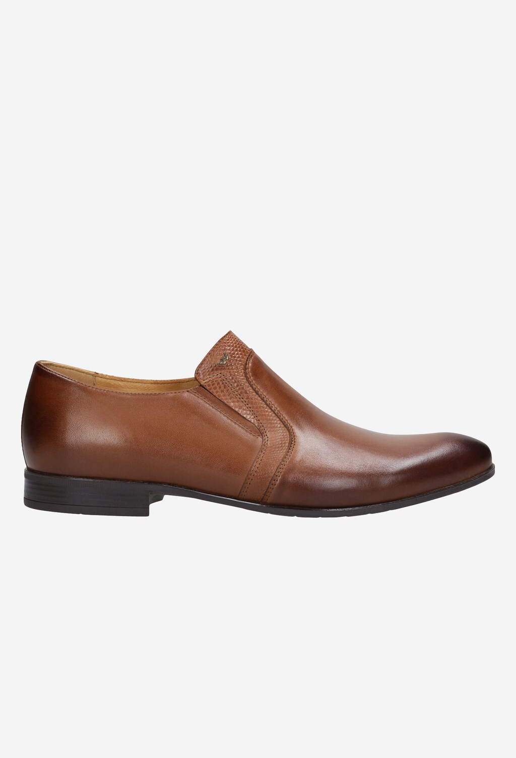 Jasnobrązowe wsuwane półbuty męskie 9069-53 Widok 1