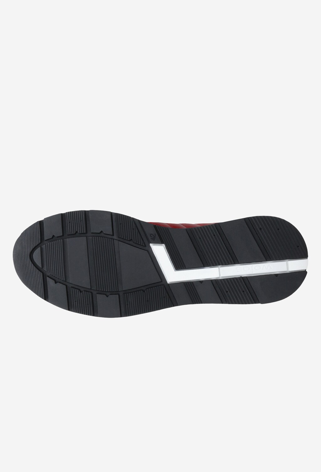 Czerwone sportowe półbuty męskie 10020-55 Widok 6