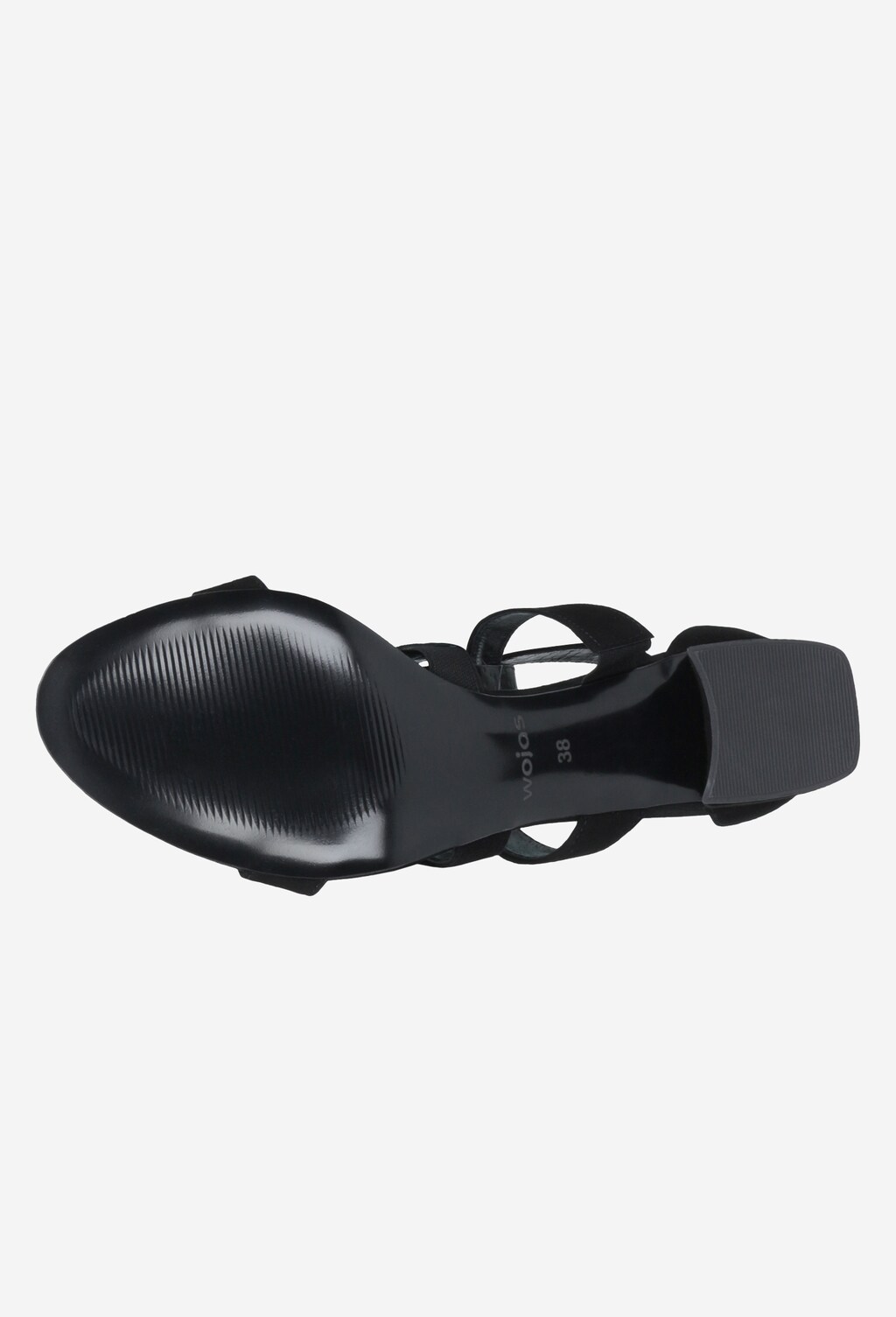 Czarne sandały damskie na wygodnym obcasie 76033-61 Widok 5