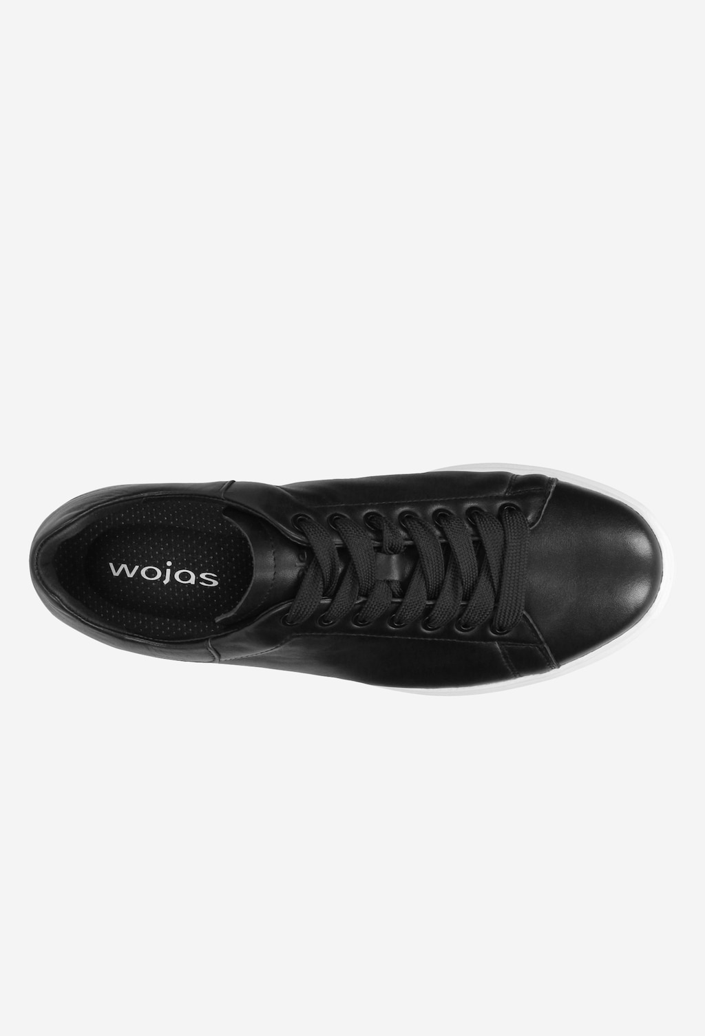 Czarne półbuty męskie z białą podeszwą 46020-51 Widok 4