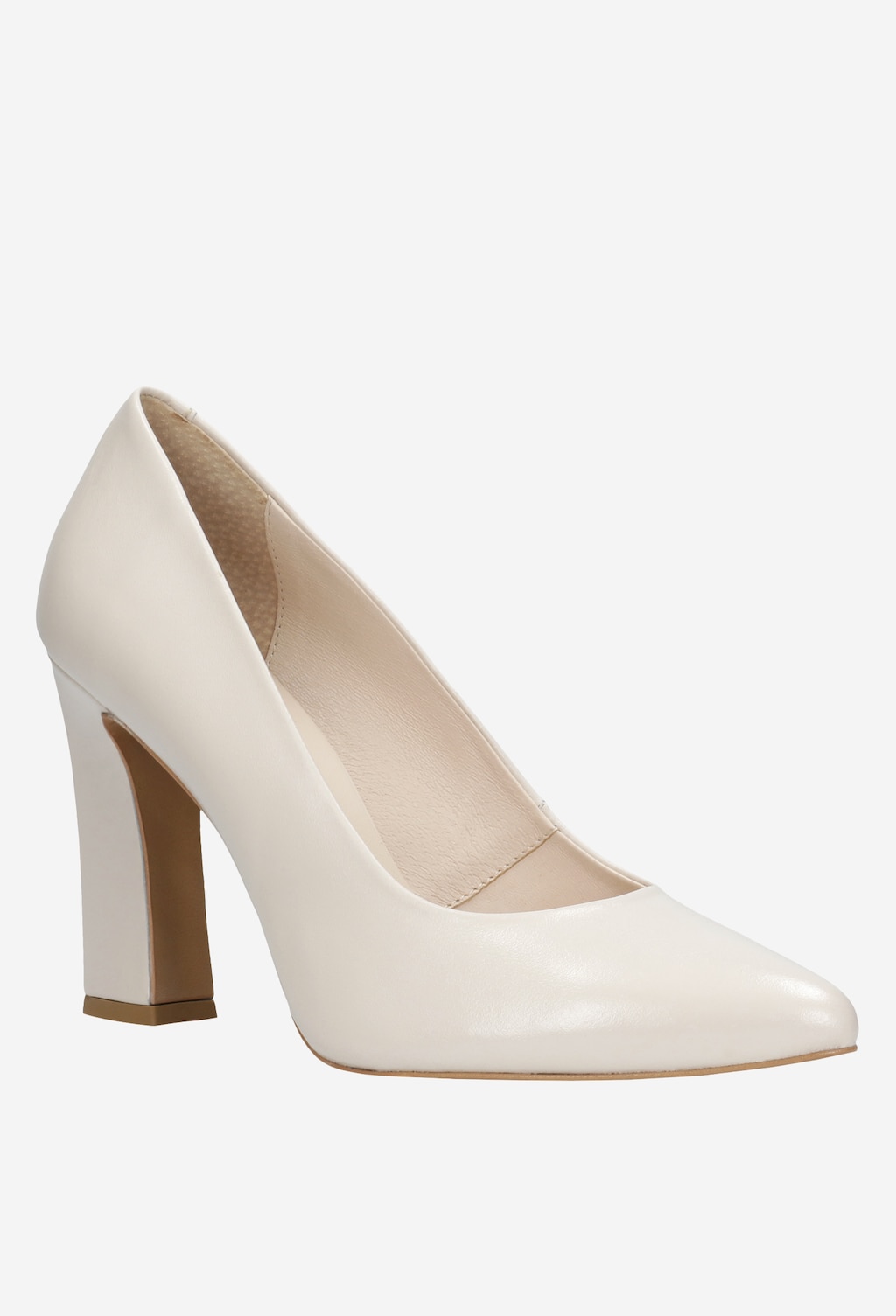 Béžové luxusné lodičky na vysokom podpätku 35013-54 Widok 3