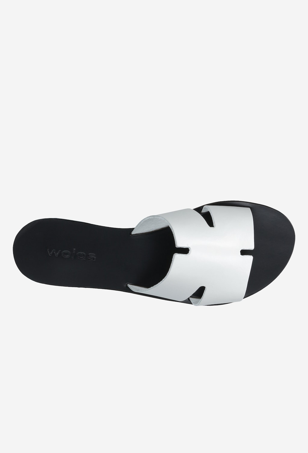 Białe klapki damskie z czarną podeszwą 74008-59 Widok 5