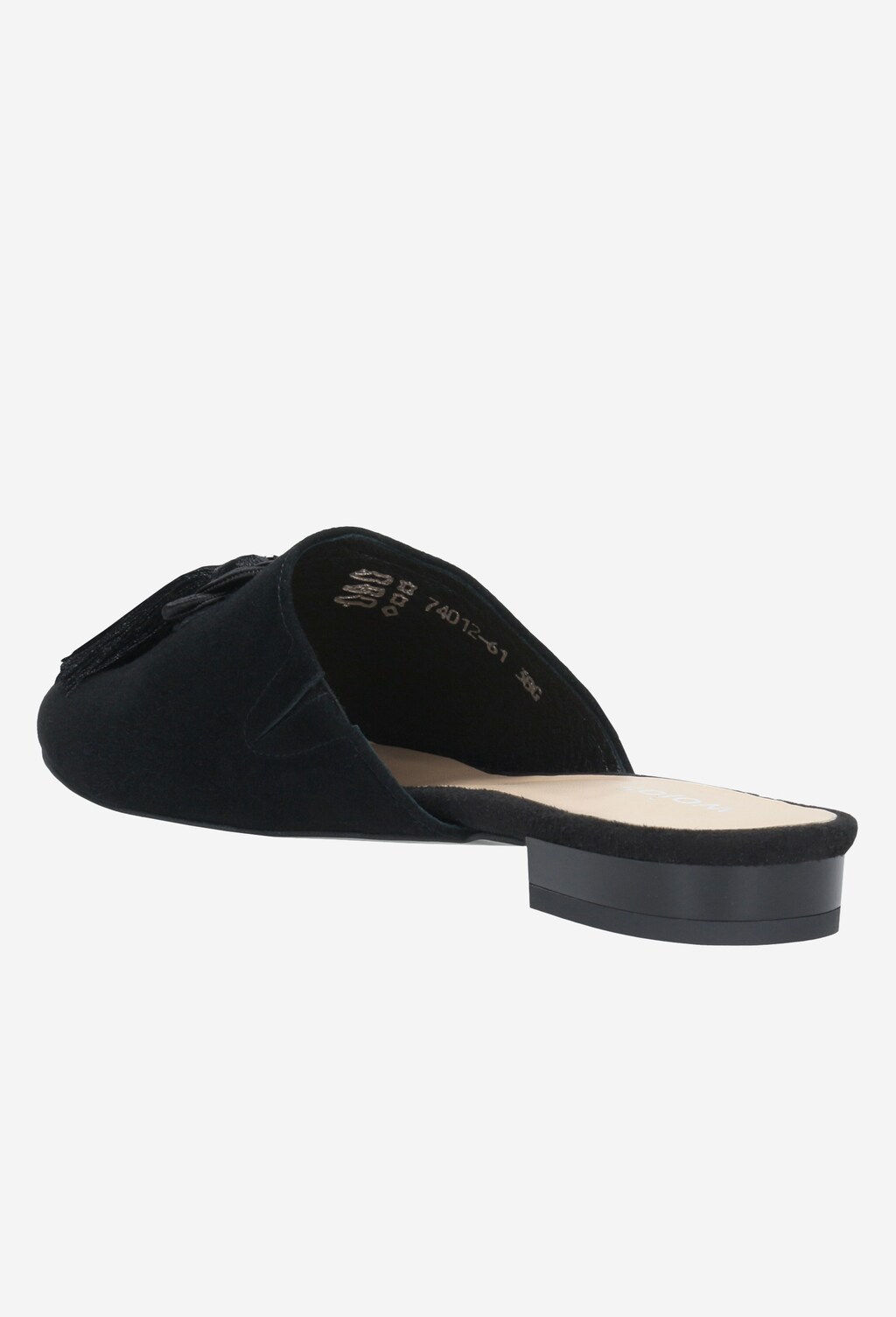 Czarne klapki damskie z frędzlem - limited edition 74012-61 Widok 4