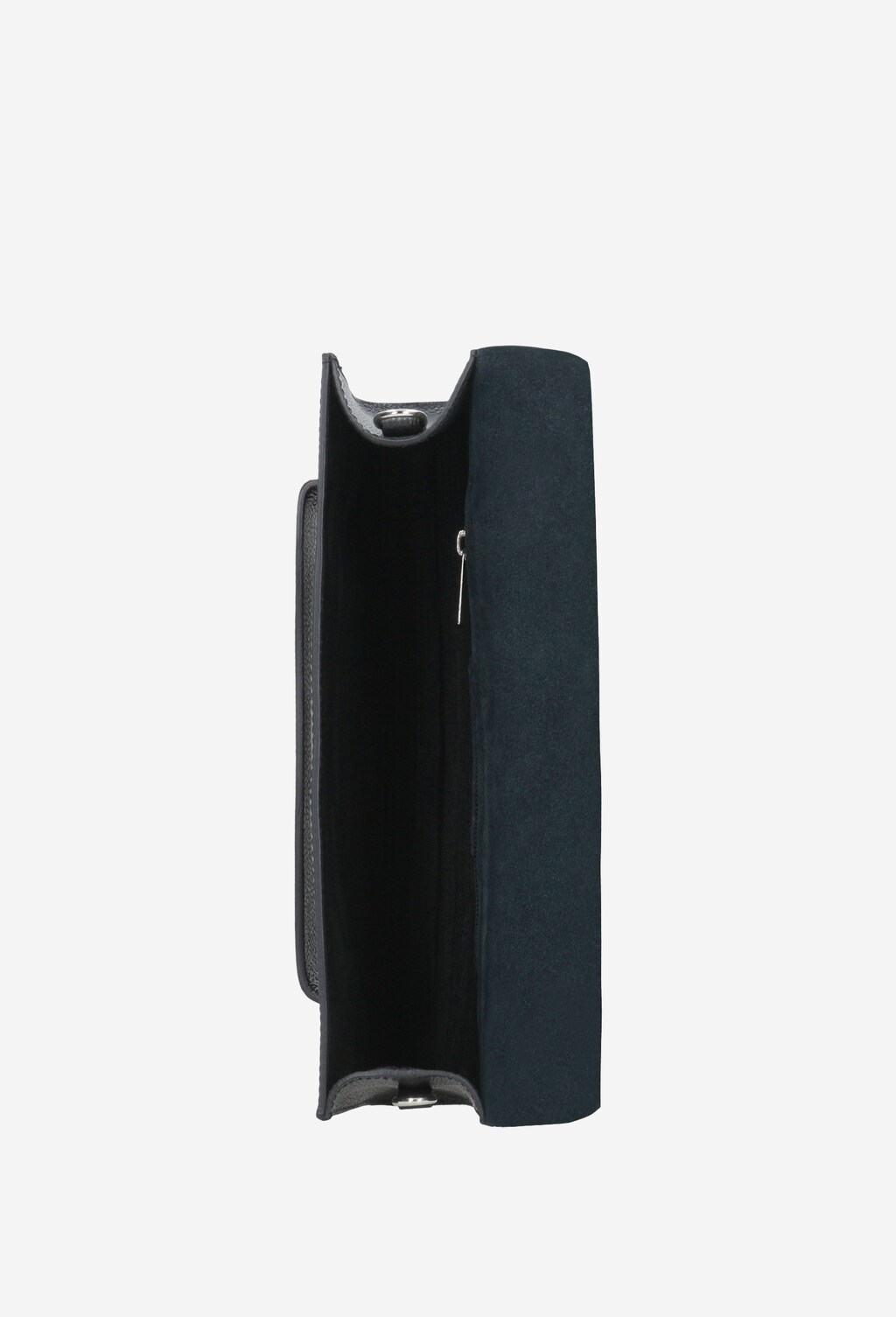 Czarna wieczorowa torebka damska ze skóry licowej 80050-51 Widok 6