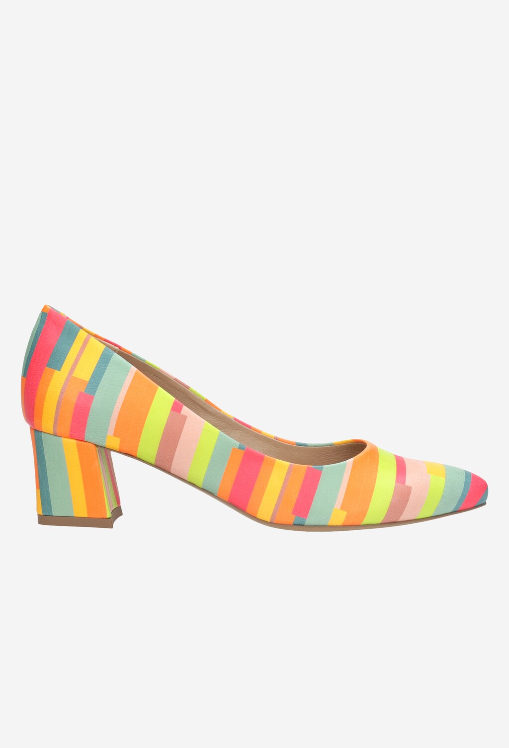 Multikolorowe czółenka z minikolekcji virtual visions 35016-55 Widok 2