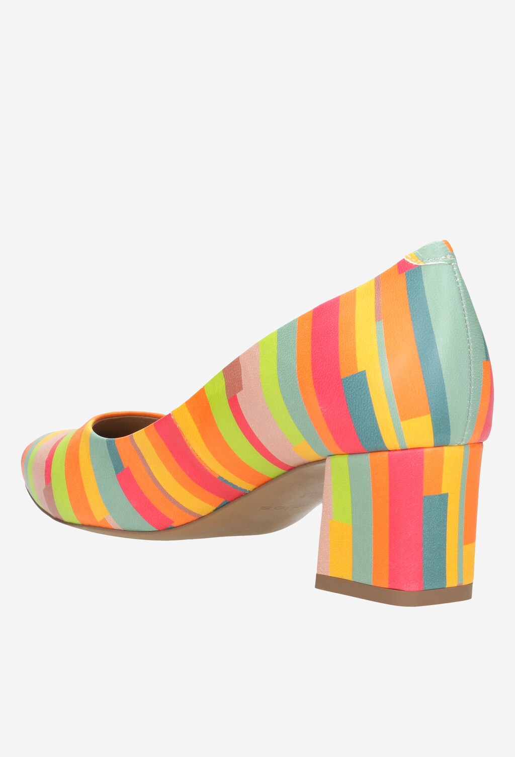 Multikolorowe czółenka z minikolekcji virtual visions 35016-55 Widok 4