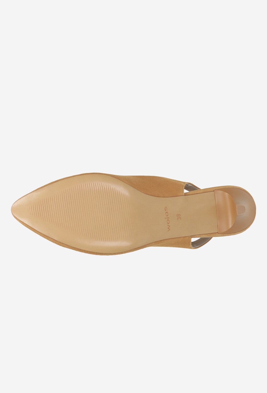 Jasnobrązowe czółenka na niskiej szpilce 35019-63 Widok 6