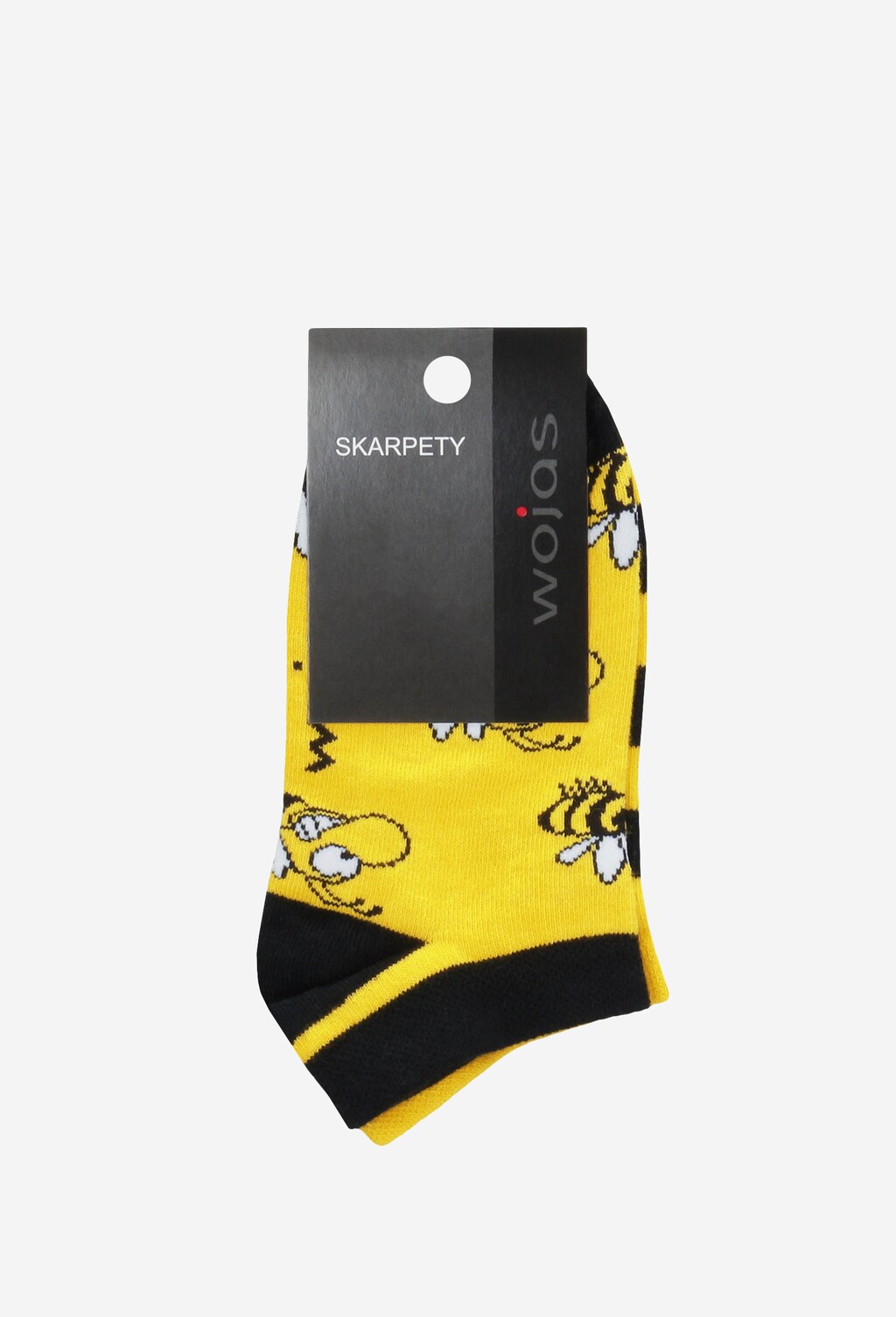 Granatowo-żółte stopki z nadrukiem 97003-85 Widok 3