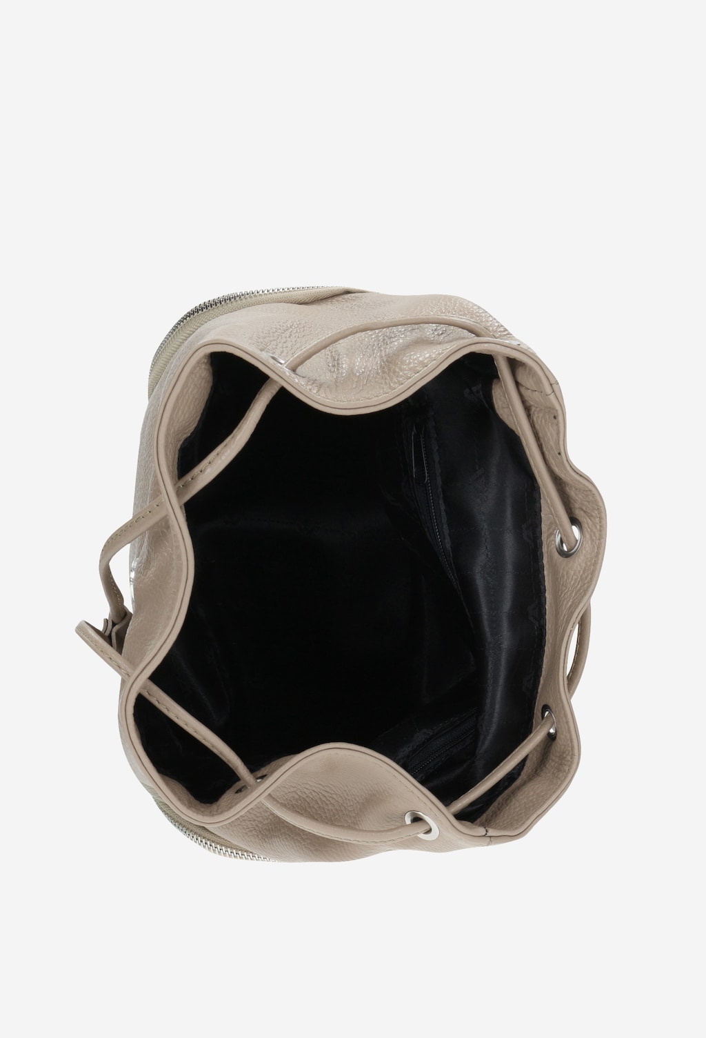 Duża beżowa torebka damska ze skóry licowej i welurowej 80033-74 Widok 6