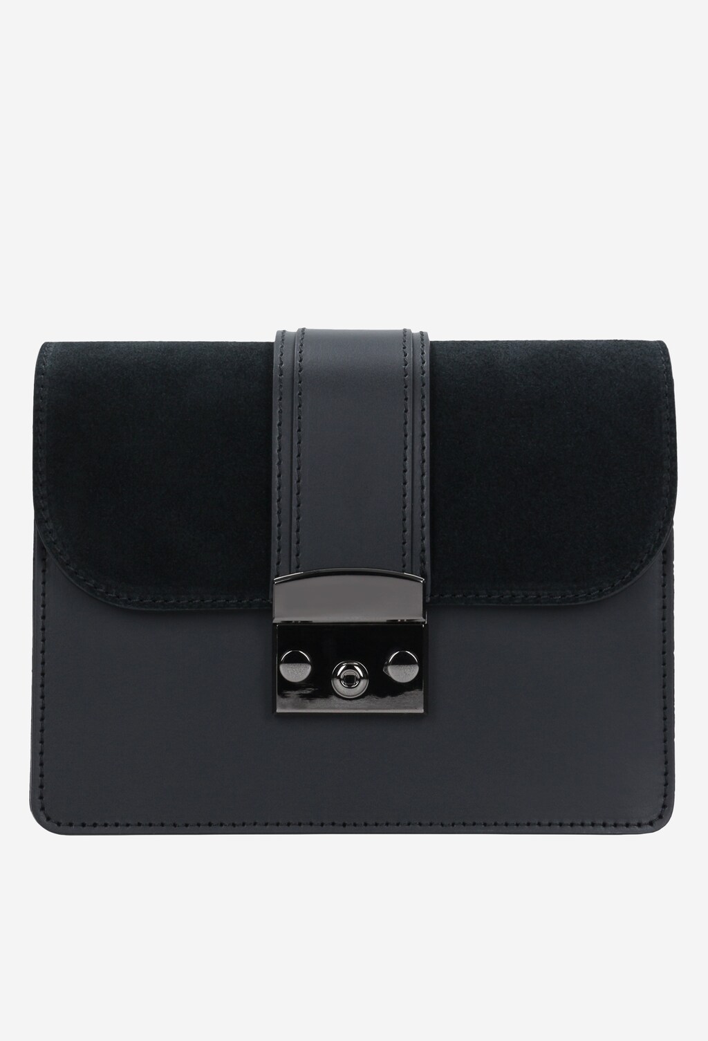 Czarna torebka damska z wymienną klapką 80056-71 Widok 1