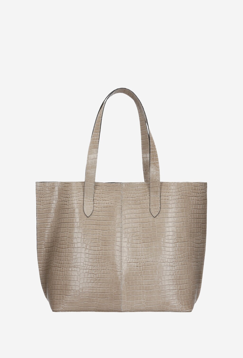 Beżowa torebka damska - shopper bag 80026-54 Widok 4