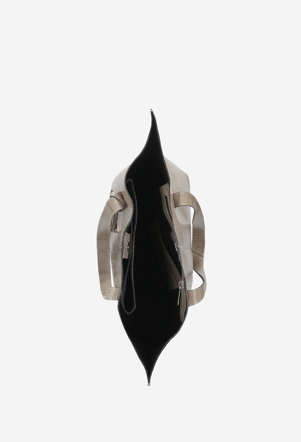 Beżowa torebka damska - shopper bag 80026-54 Widok 5