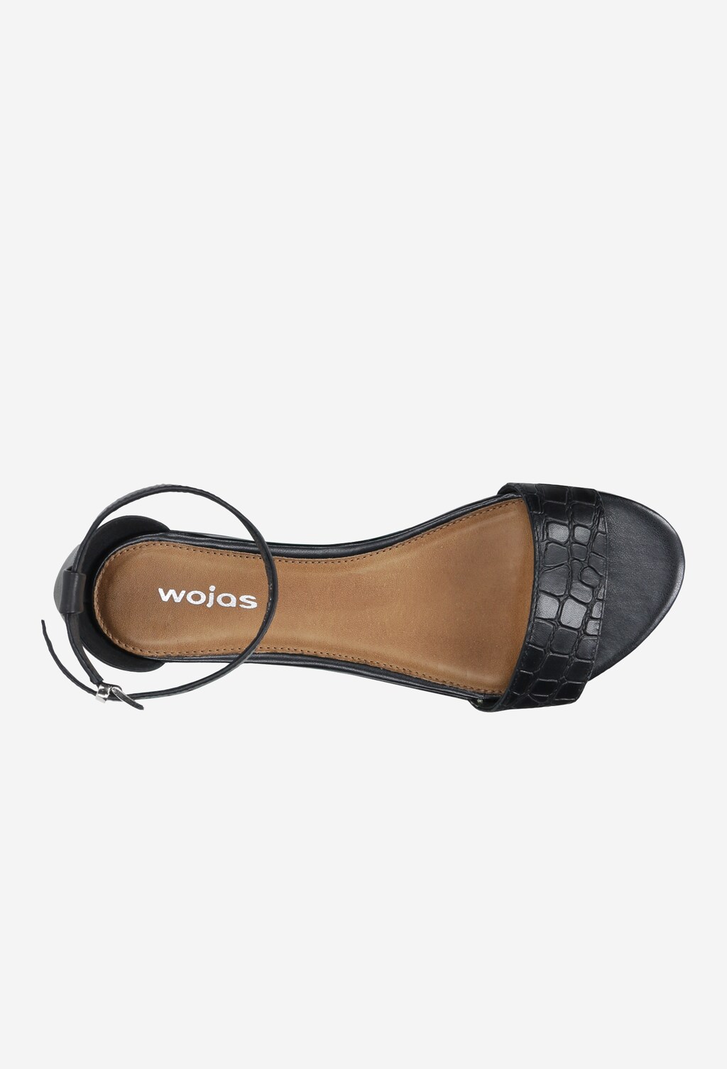 Czarne sandały damskie z zapięciem wokół kostki 76007-51 Widok 4