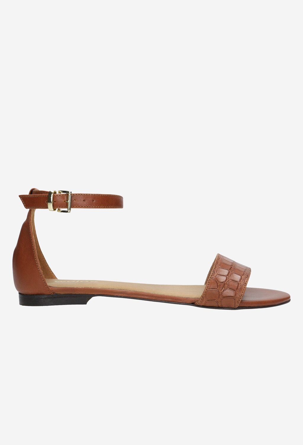 Jasnobrązowe sandały damskie z zakrytą piętą 76007-53 Widok 2