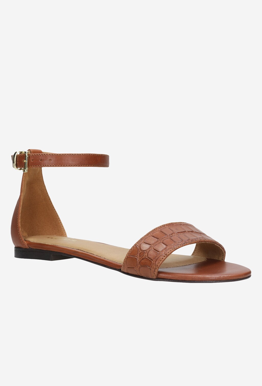 Jasnobrązowe sandały damskie z zakrytą piętą 76007-53 Widok 3