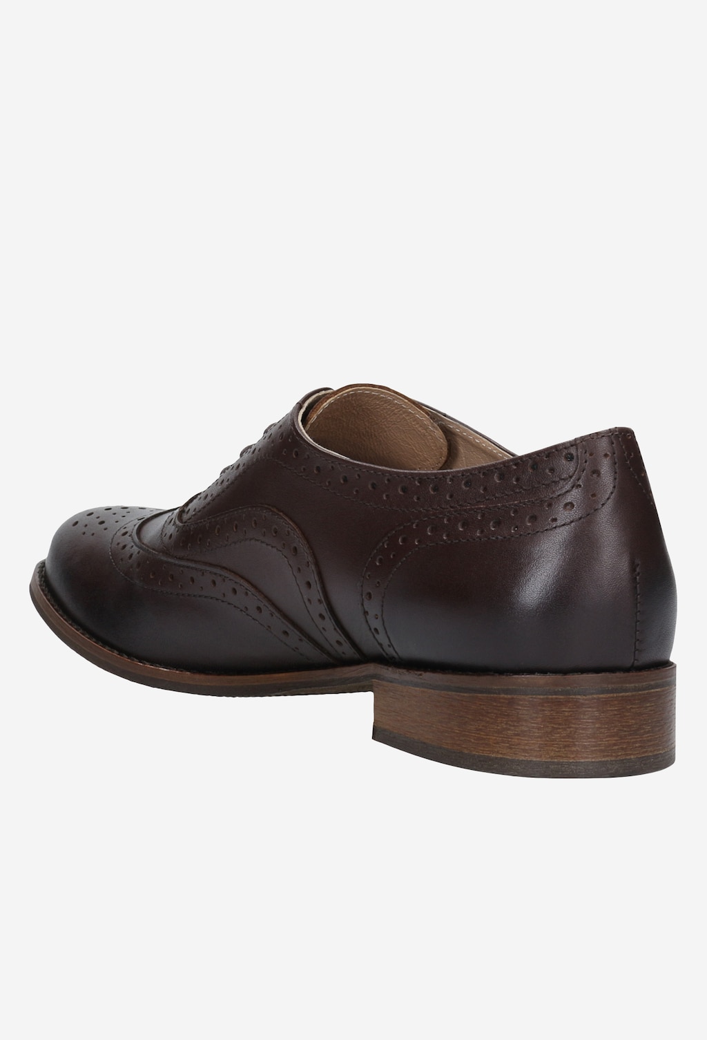 Brązowe sznurowane półbuty damskie 9474-53 Widok 3