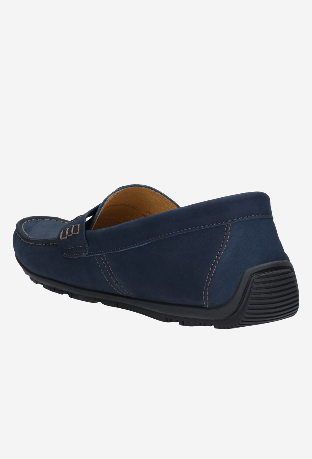 Granatowe mokasyny męskie z czarną podeszwą 10042-26 Widok 3