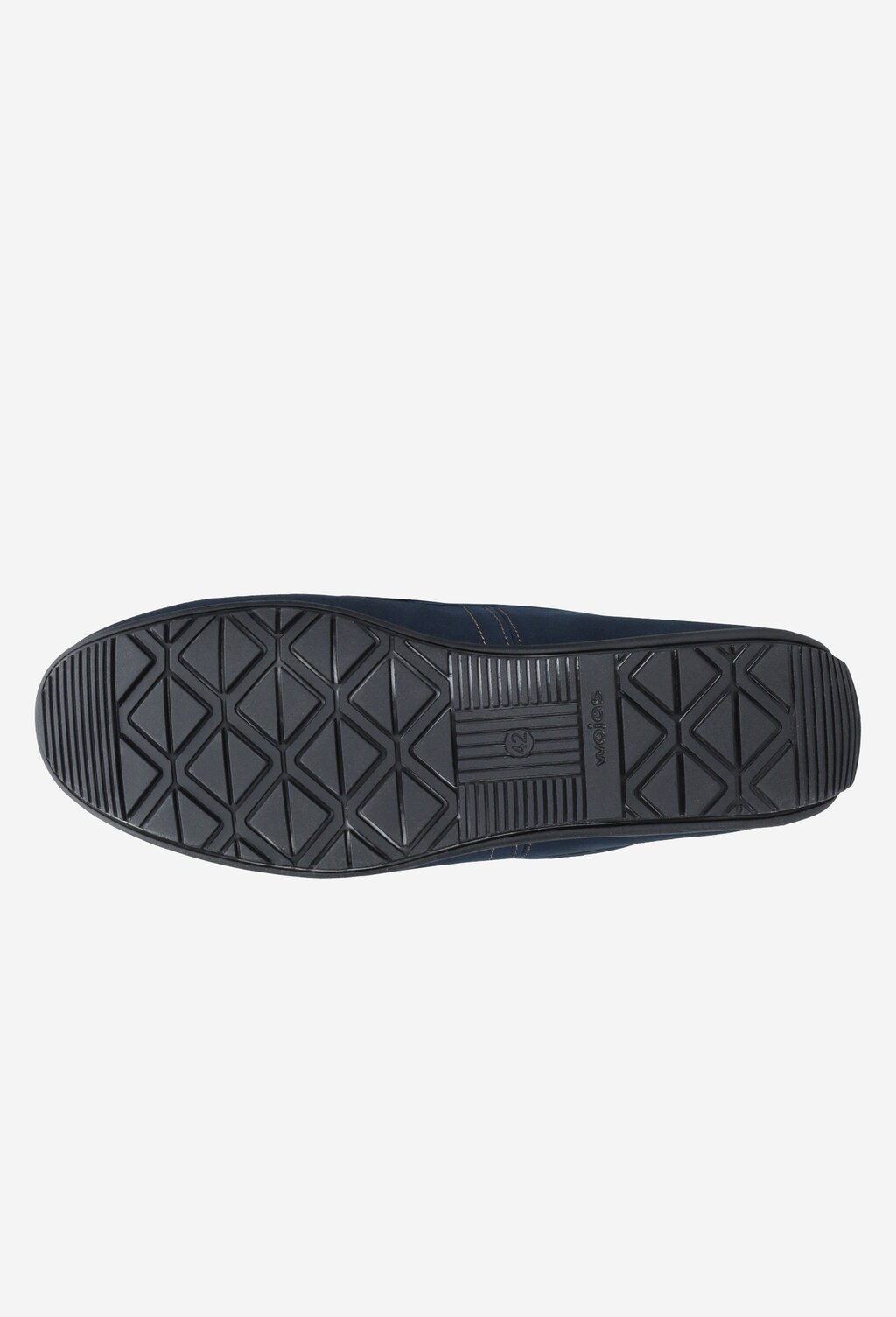 Granatowe mokasyny męskie z czarną podeszwą 10042-26 Widok 5