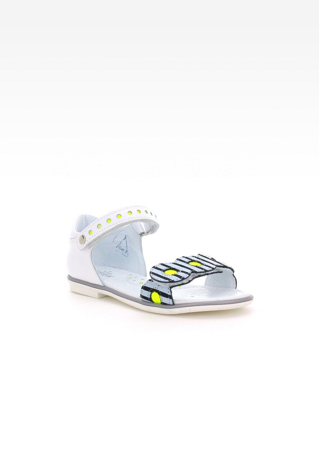Sandały BARTEK T-86167/R87, dla dziewcząt, biało-czarny Widok 2